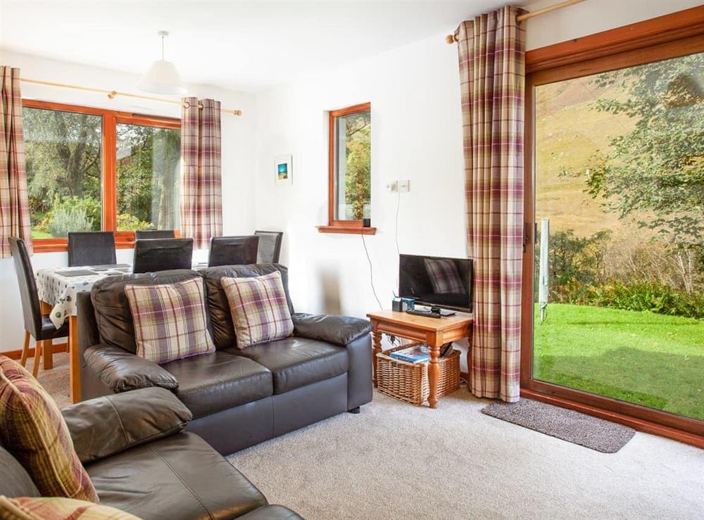 Living room/dining room at Bidean Cottage in Glencoe, Argyll