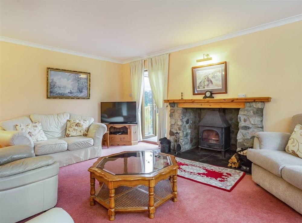 Living room at Bidean Lodge in Glencoe Village, Argyll., Great Britain