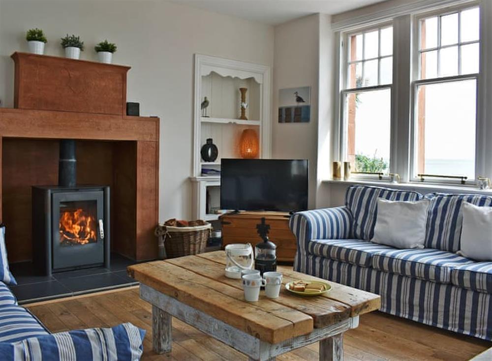 Living area at Big Beach House in Whiting Bay, Isle of Arran, Scotland