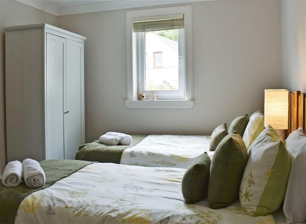 Twin bedroom at Big Beach House in Whiting Bay, Isle of Arran, Scotland