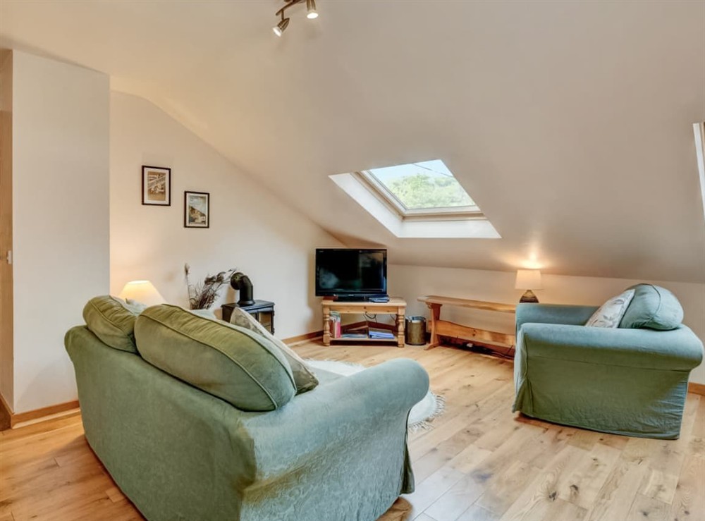 Open plan living space at Bilbrook in Timberscombe, near Minehead, Somerset