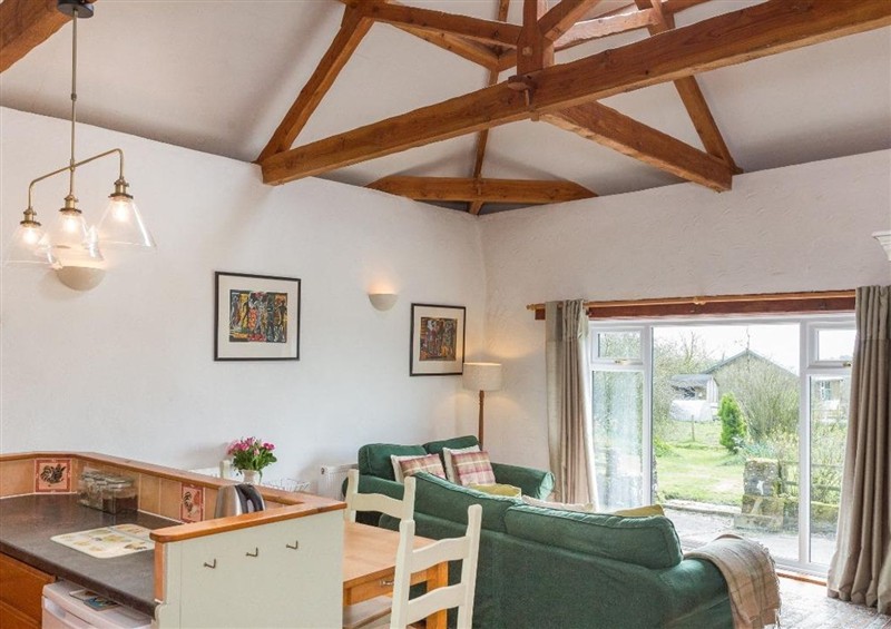 Relax in the living area at Billys Barn, Bradworthy