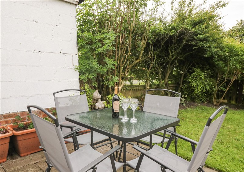 The patio at Billys Cottage, Dearham