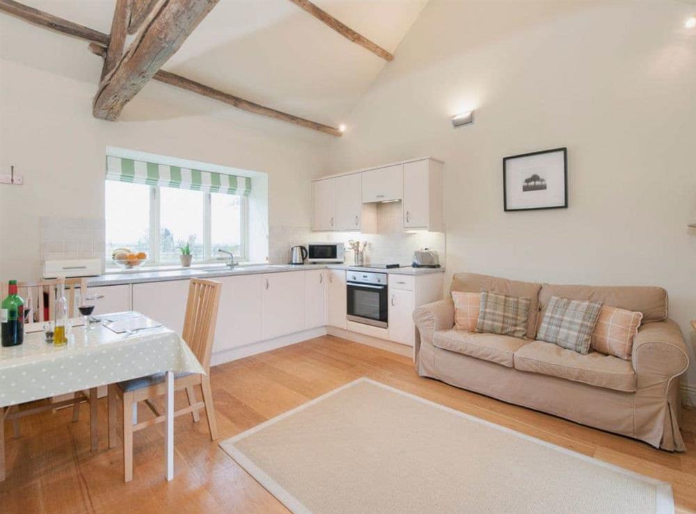Open plan living/dining room/kitchen at Knayton Moor Cottages, 