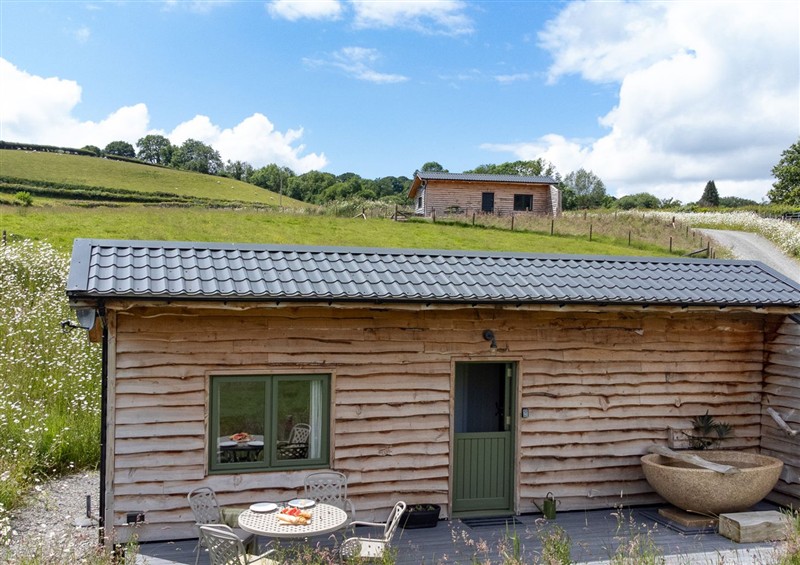 The setting of Birch Banc Retreats - Bedw at Birch Banc Retreats - Bedw, Oakley Park near Llanidloes