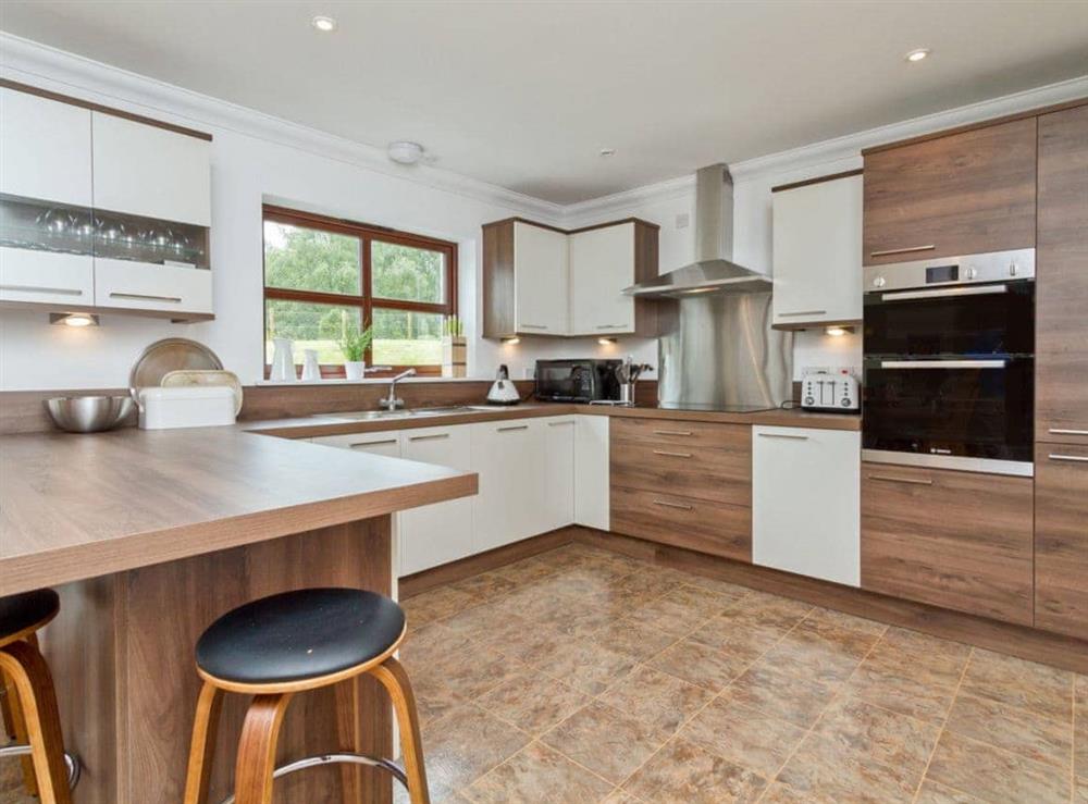 Large and contemporary kitchen at Birch Corner in Aviemore, Inverness-Shire