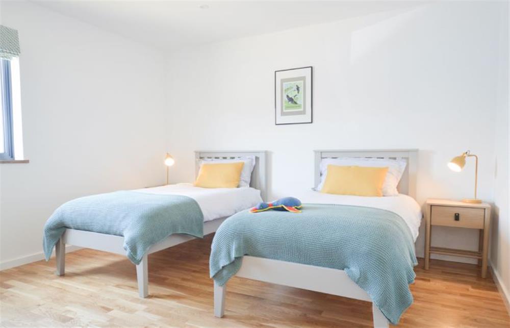 Birch House, Cornwall: Bedroom two with twin 3ft single beds at Birch House, St Agnes