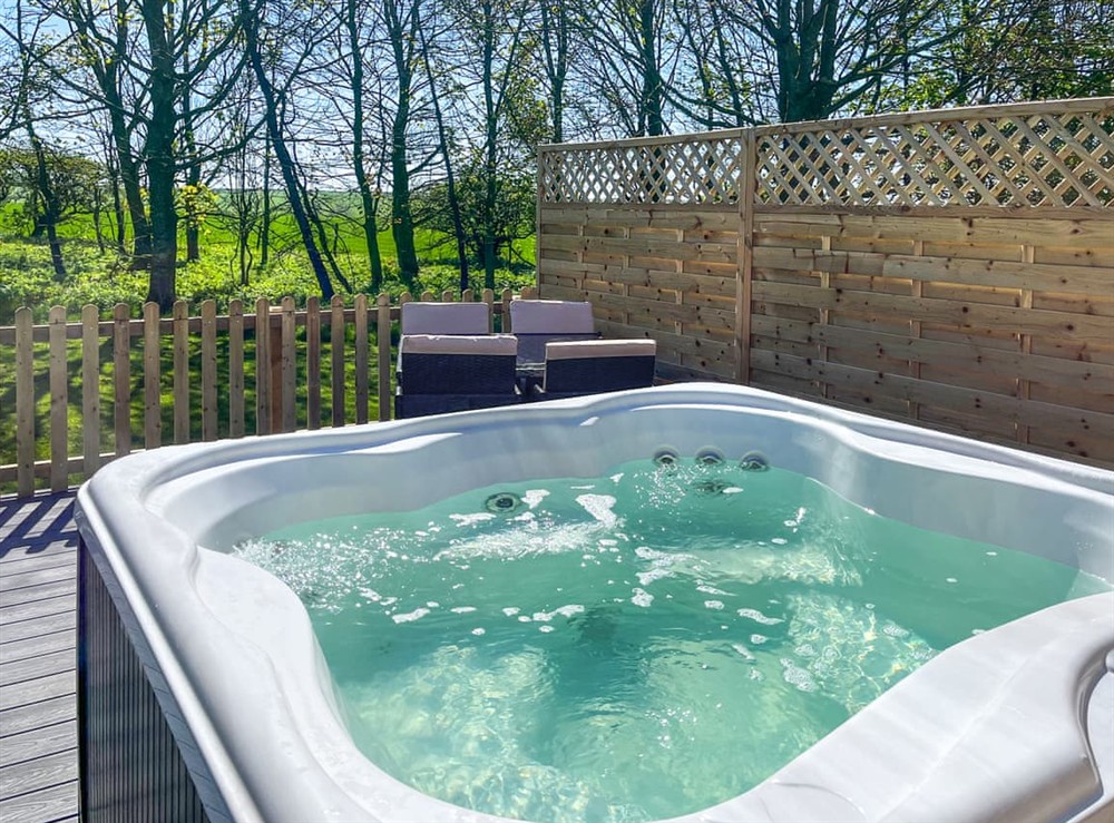 Hot tub at Birch in Humanby, near Filey, North Yorkshire