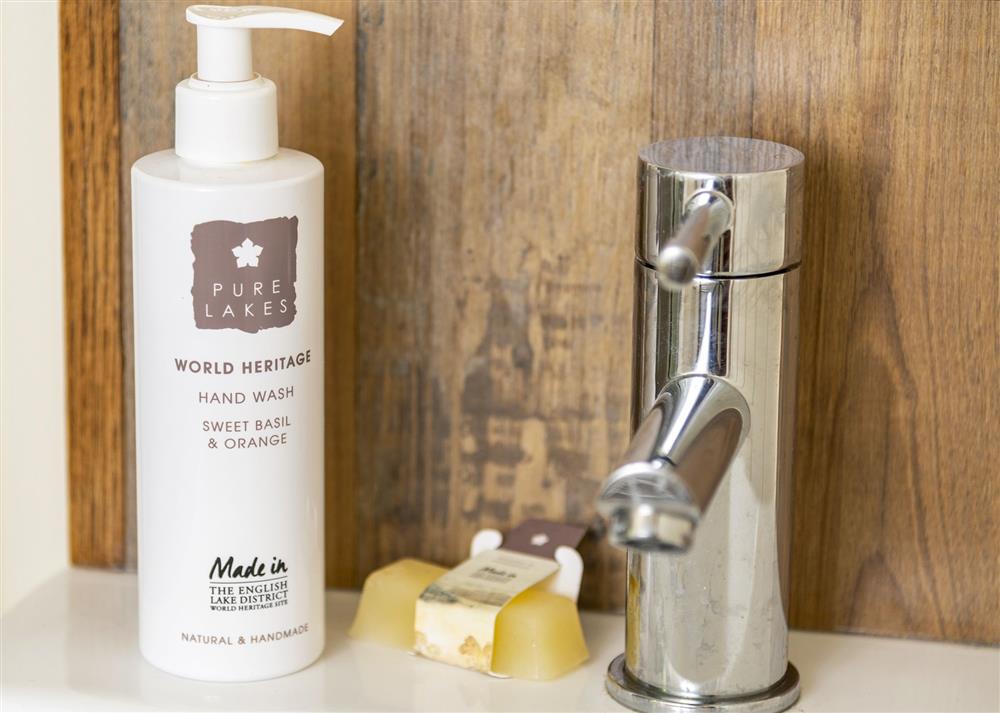 Natural, handmade toiletries are provided