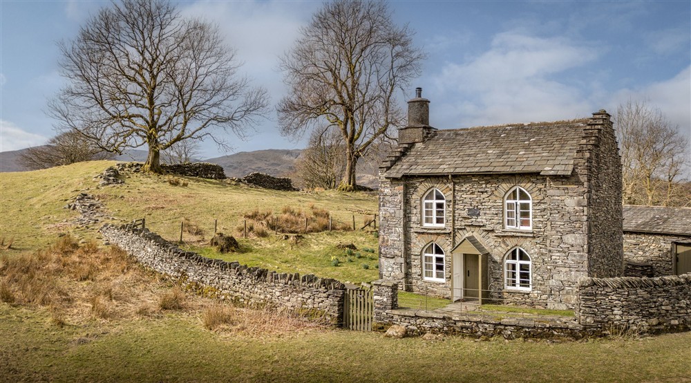 The exterior of Rose Castle Cottage, Cumbria at Bird How in Holmrook, Cumbria