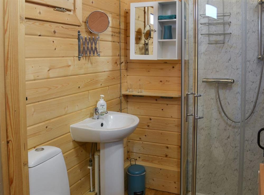 Shower room at Birdsong Cabin in Isle of Skye, Isle Of Skye