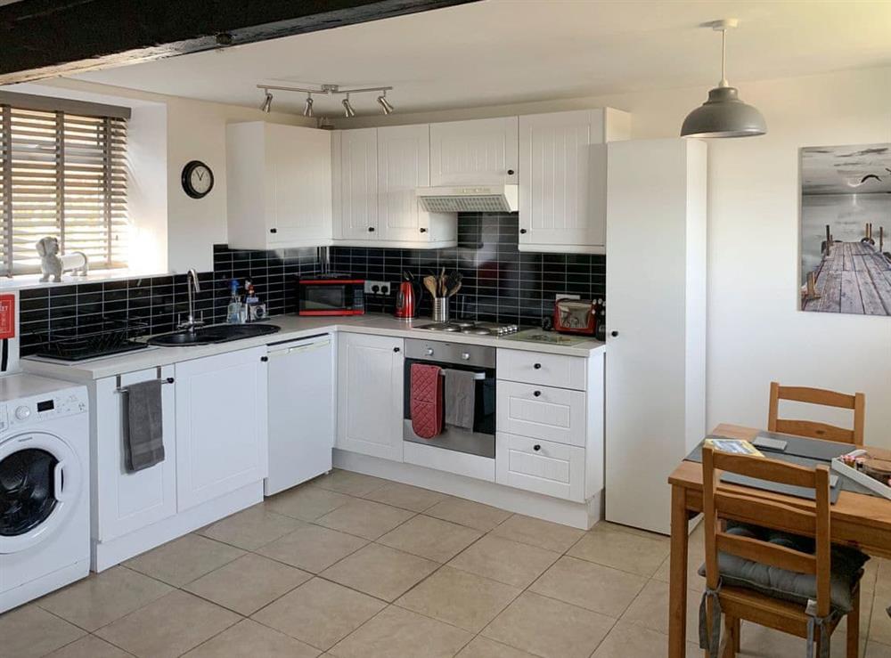 Tastefully modernised kitchen area at Birdsong Cottage in Near Woolsery, Devon