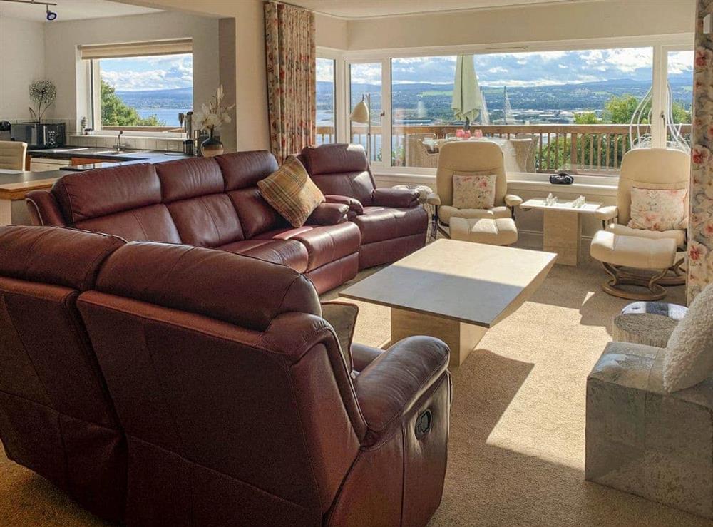 Living area at Birdsong in Craigton, near Inverness, Highlands, Inverness-Shire