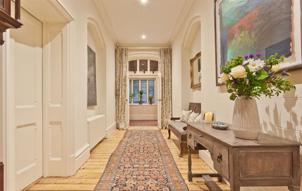 The spacious and elegant hallway at Birkdale House, Windermere