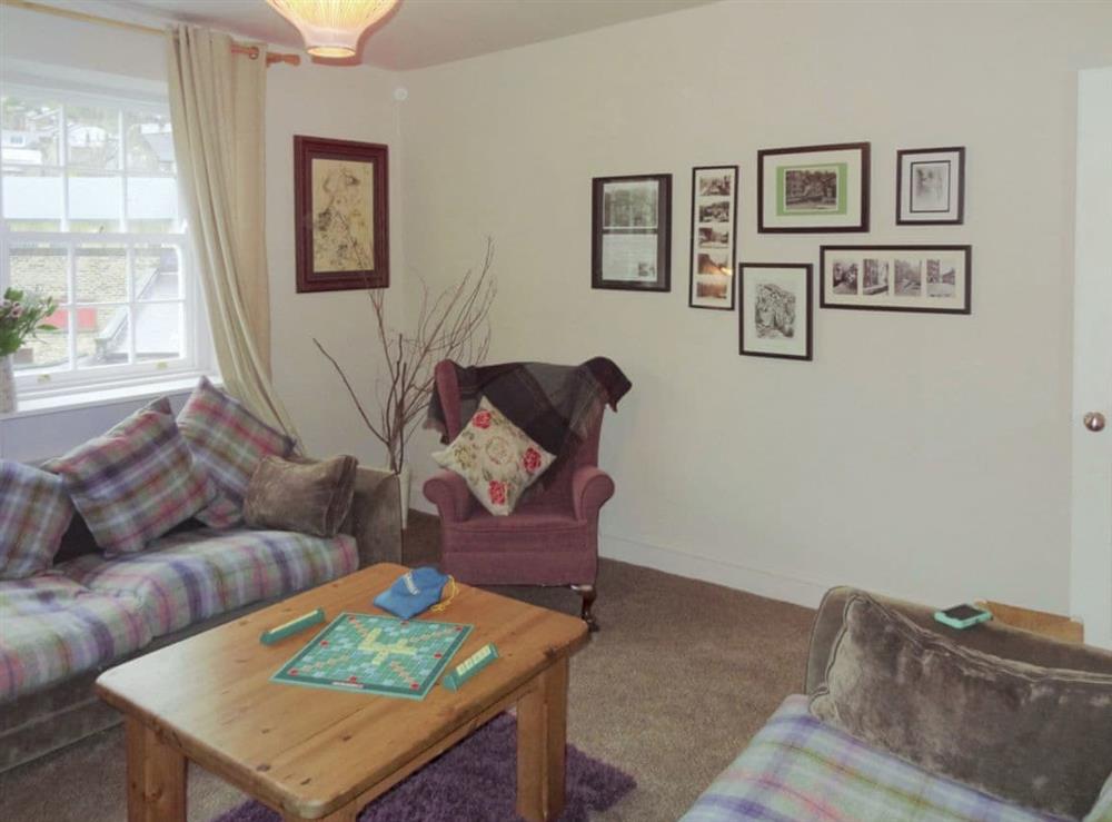 Comfortable living room at Birkenhead Cottage in Hebden Bridge, Yorkshire, West Yorkshire