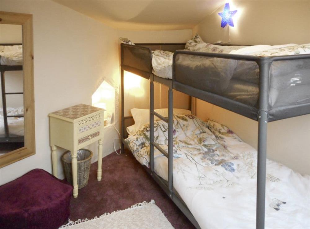Cosy bunk bedroom at Birkenhead Cottage in Hebden Bridge, Yorkshire, West Yorkshire