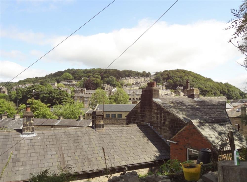 Lovely view over the village at Birkenhead Cottage in Hebden Bridge, Yorkshire, West Yorkshire