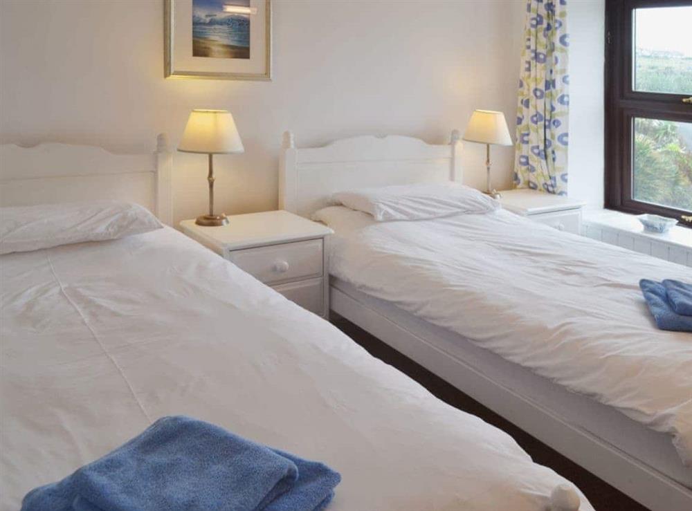 Twin bedroom at Bishop Rock in Sennen, Cornwall., Great Britain