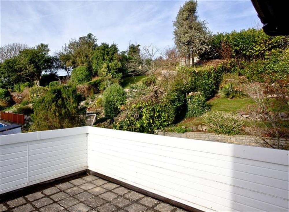Raised terrace overlooking garden at Bishopsgate in , Torquay