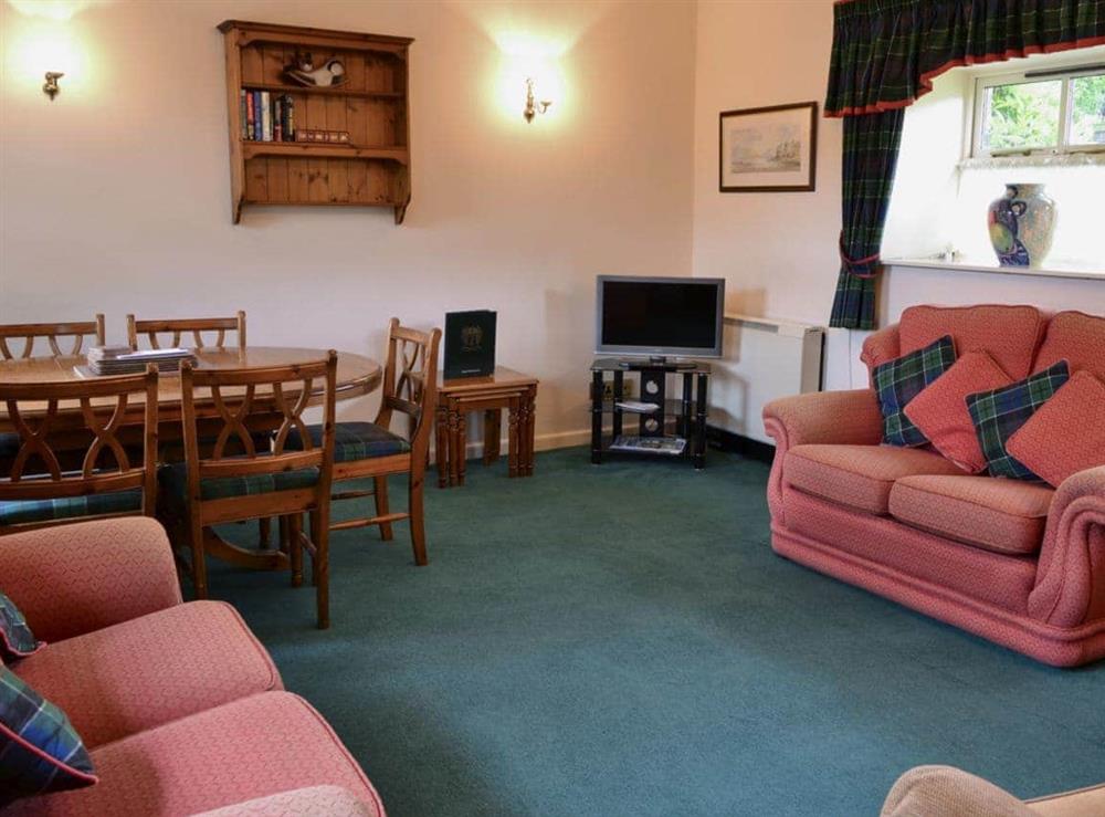 Living room at Bizzie Lizzie Cottage in Akeld, Wooler, Northumberland., Great Britain