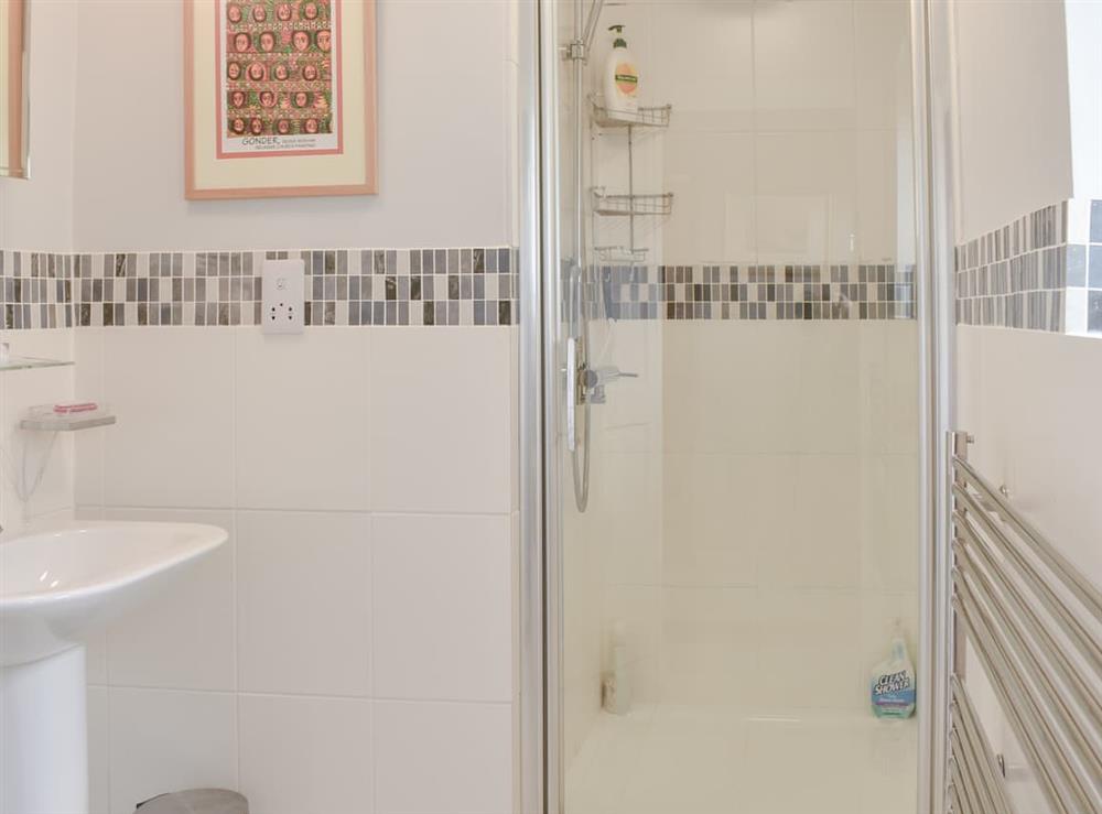 Shower room at Black Bank House in Sinderhope, near Allendale, Northumberland