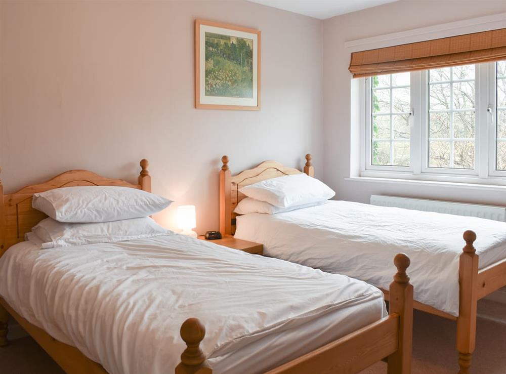 Twin bedroom at Black Bank House in Sinderhope, near Allendale, Northumberland