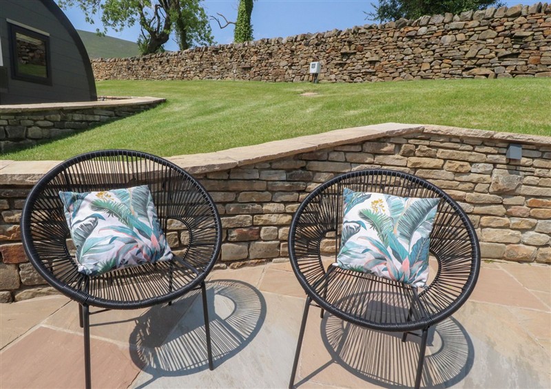 Enjoy a cup of tea on the patio at Black Moss, Clitheroe