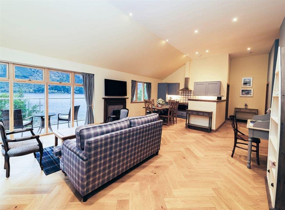 Open plan living space at Mist Oer the Loch, 