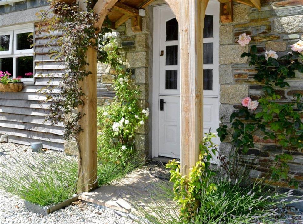 Entrance at Blackberry Cottage in Coads Green, near Launceston, Cornwall
