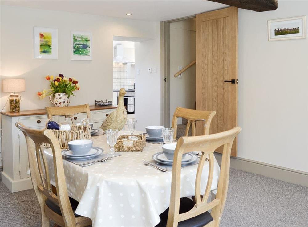 Conveniently situated dining room at Blackcurrant Cottage at Stanton Ford Farm in Baslow, near Bakewell, Derbyshire