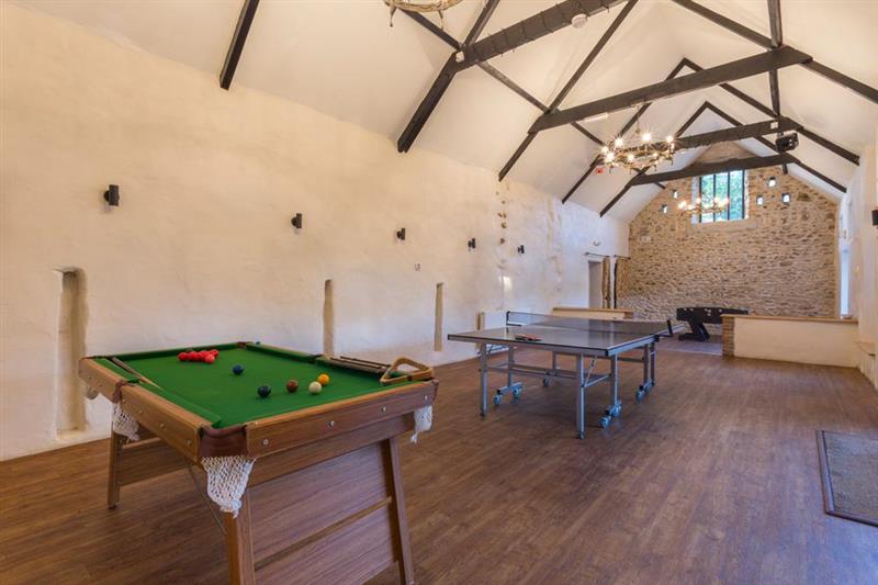 Games room at Blackdown Manor, Taunton, Somerset