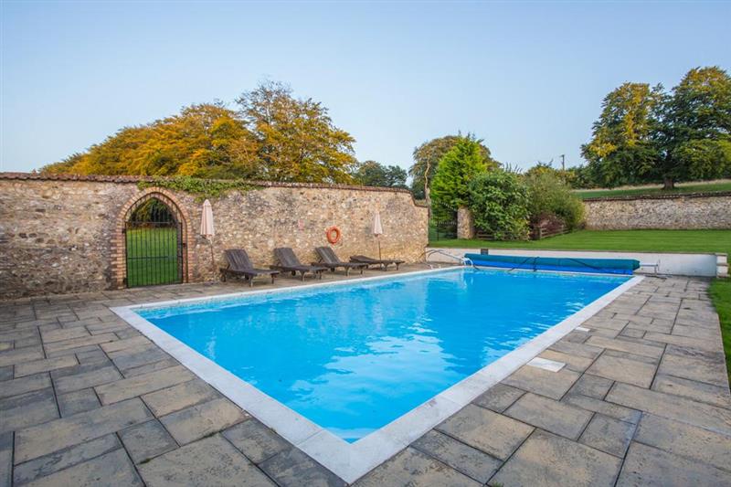 The outside swimming pool at Blackdown Manor, Taunton, Somerset