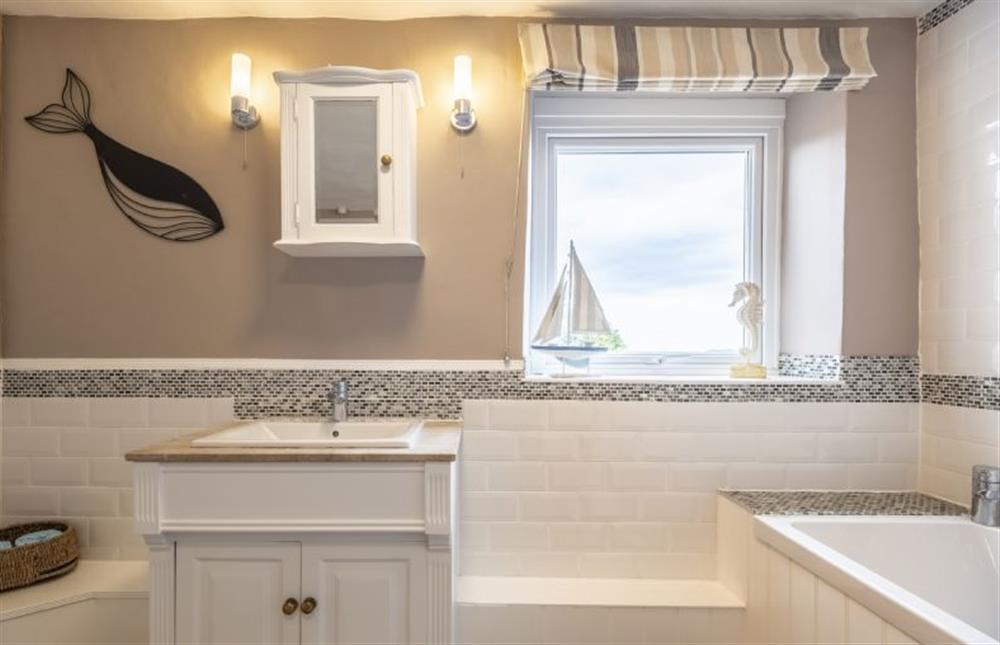 Bathroom with a view at Blackhorse Cottage, Brancaster Staithe near Kings Lynn