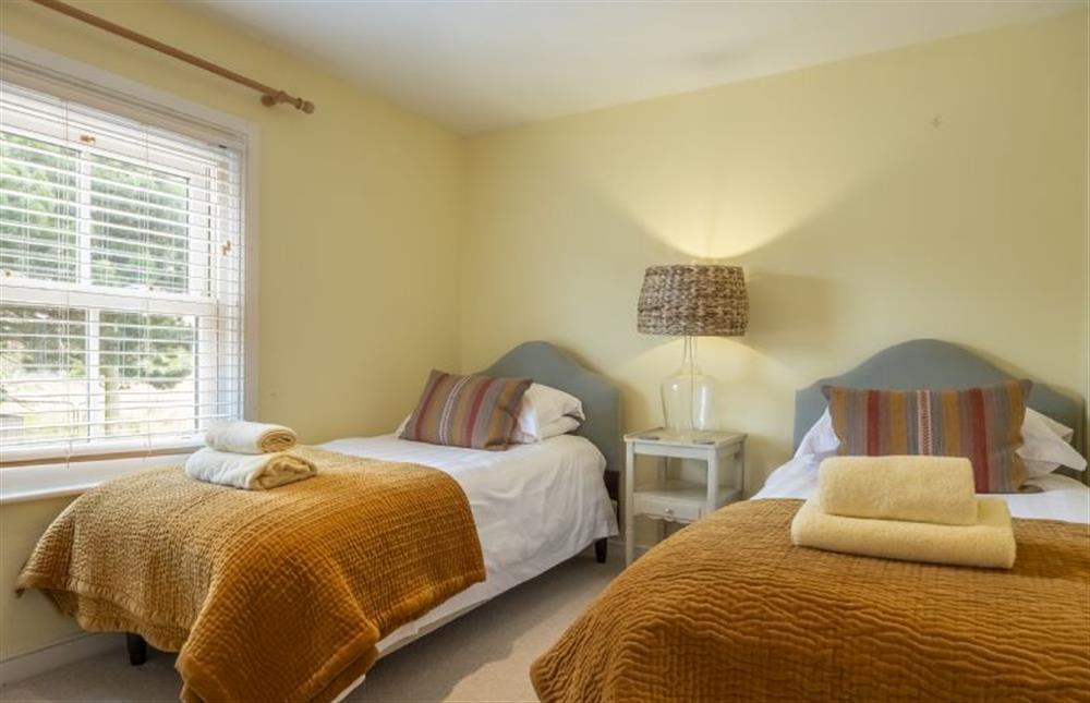 Bedroom two with 3’ twin beds at Blackhorse Cottage, Brancaster Staithe near Kings Lynn