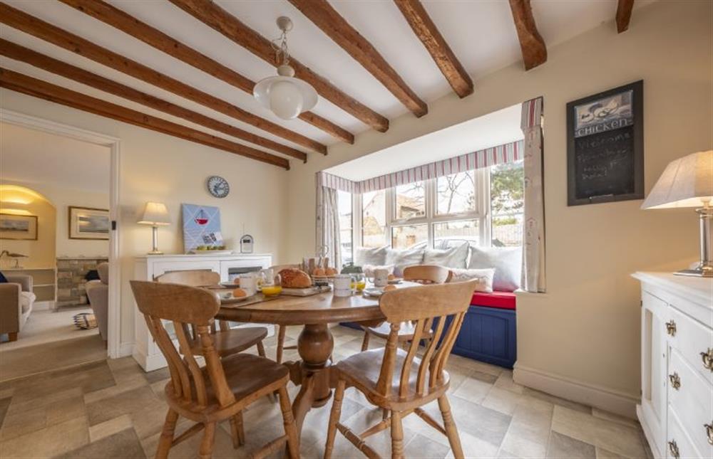 Dining area within the kitchen at Blackhorse Cottage, Brancaster Staithe near Kings Lynn