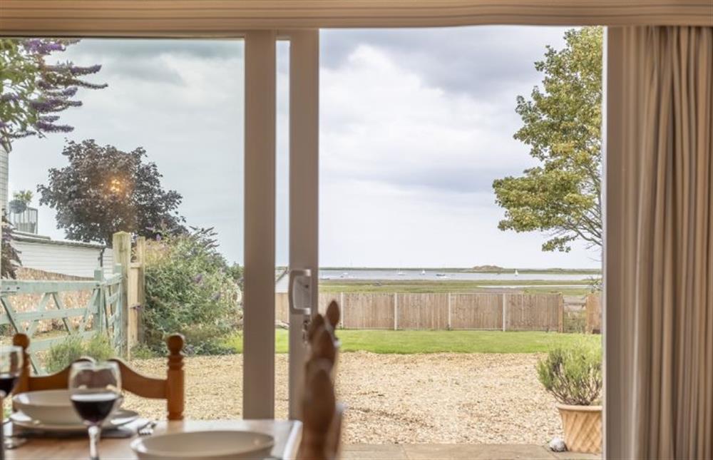 Looking out to the marshes ... at Blackhorse Cottage, Brancaster Staithe near Kings Lynn