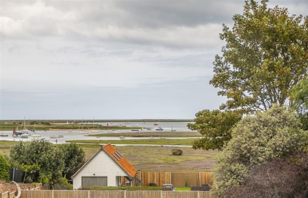 The view from the bathroom at Blackhorse Cottage, Brancaster Staithe near Kings Lynn