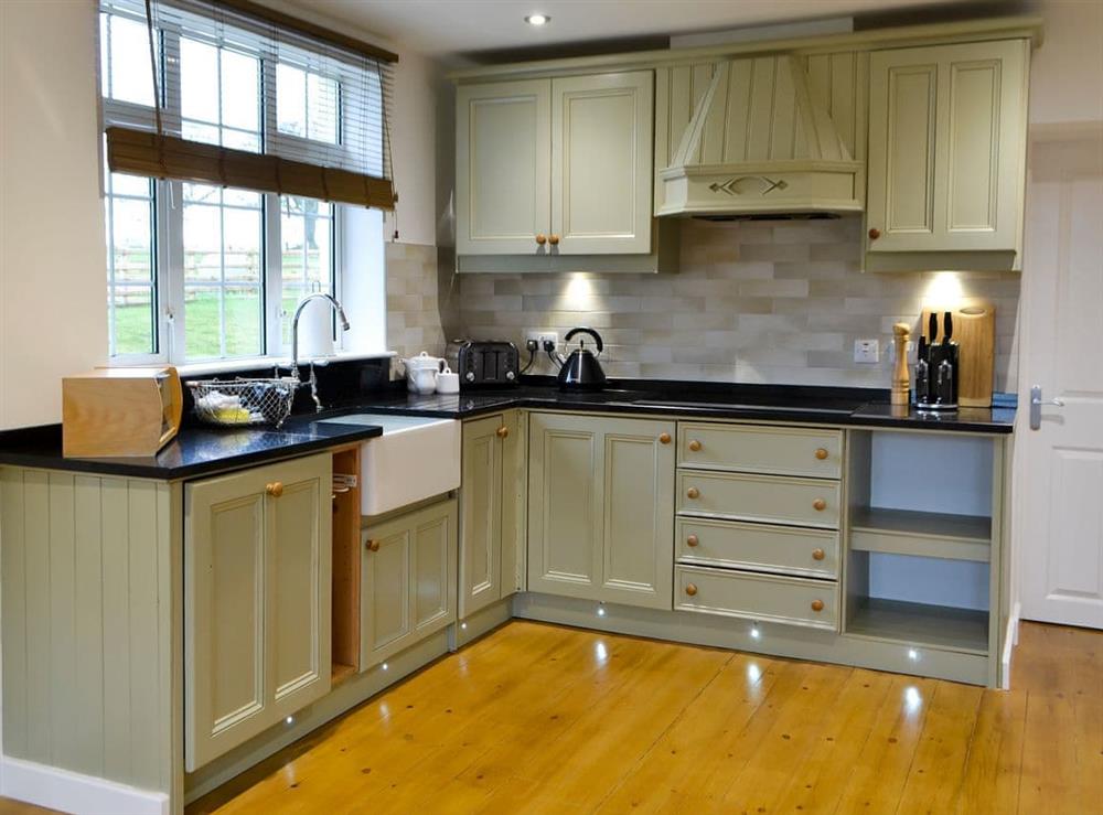 Spacious kitchen area at Blackpool Farm Cottage in Longhorsley, near Morpeth, Northumberland