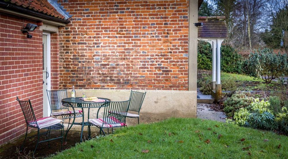 The outdoor seating