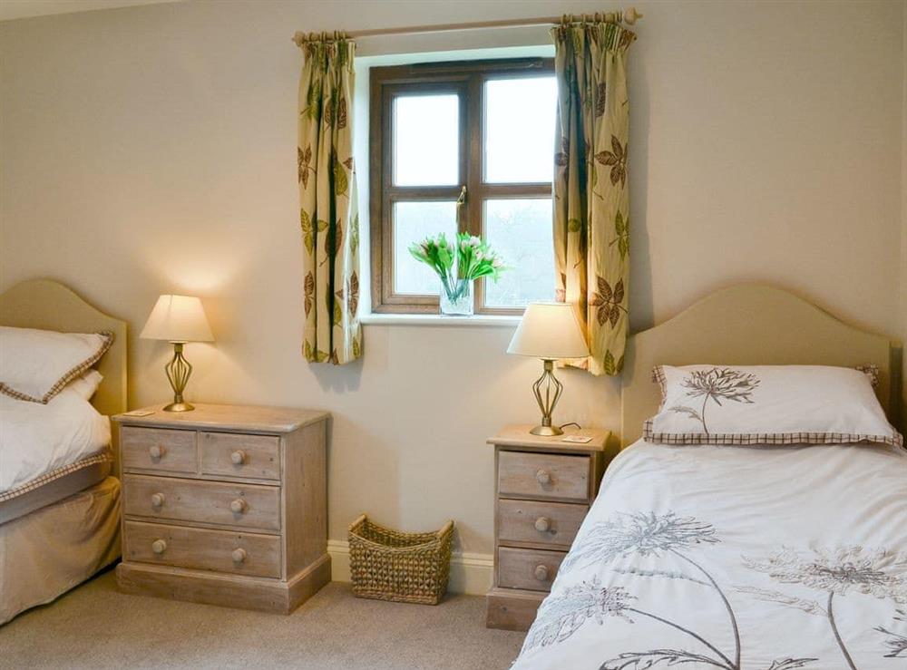 Twin bedroom at Blackthorn Cottage in Norton Disney, near Newark, Lincolnshire