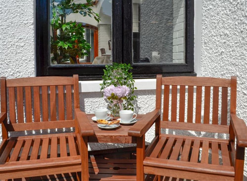 Sitting-out-area at Blair Terrace in Portpatrick, near Stranraer, Wigtownshire