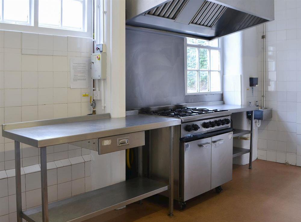 Impressive gas range cooker in the kitchen at Blaithwaite House, 