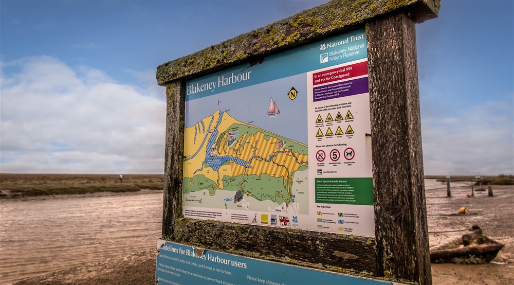 A sign at Blakeney Lodge in Blakeney, Norfolk