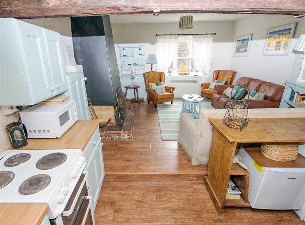 Characterful open plan living space at Buttercup Cottage, 