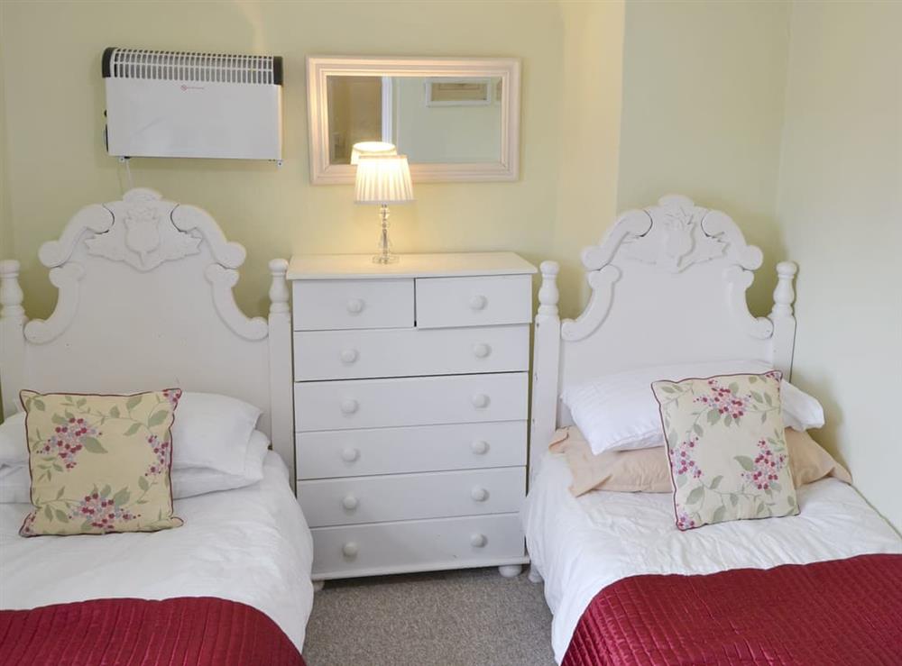 Twin bedroom at Hollyhock Cottage, 