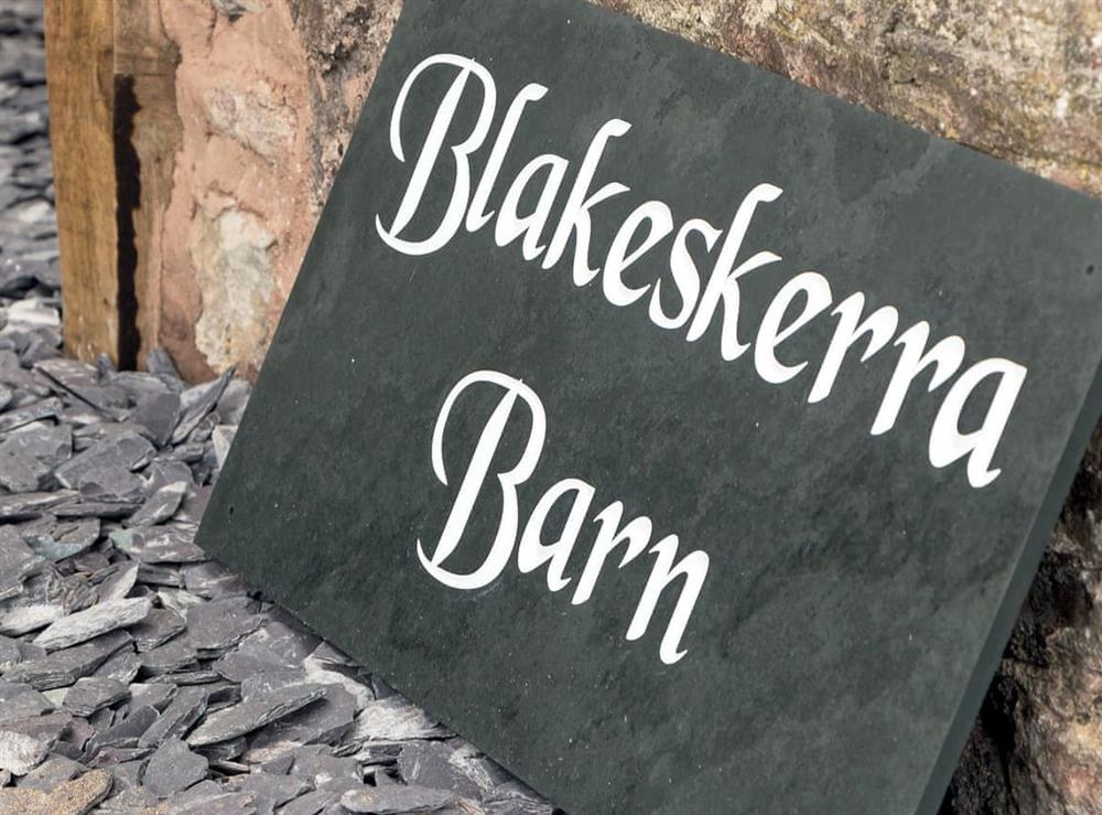 Characterful sign at Blakeskerra Barn in Kenfig, near Porthcawl, Glamorgan, Mid Glamorgan