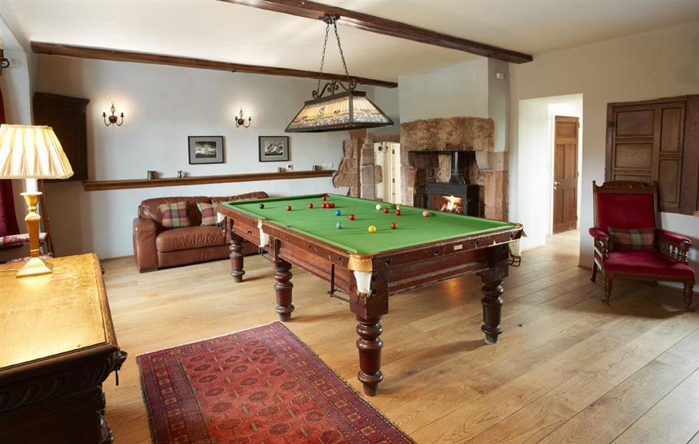 Oak beamed billiards room