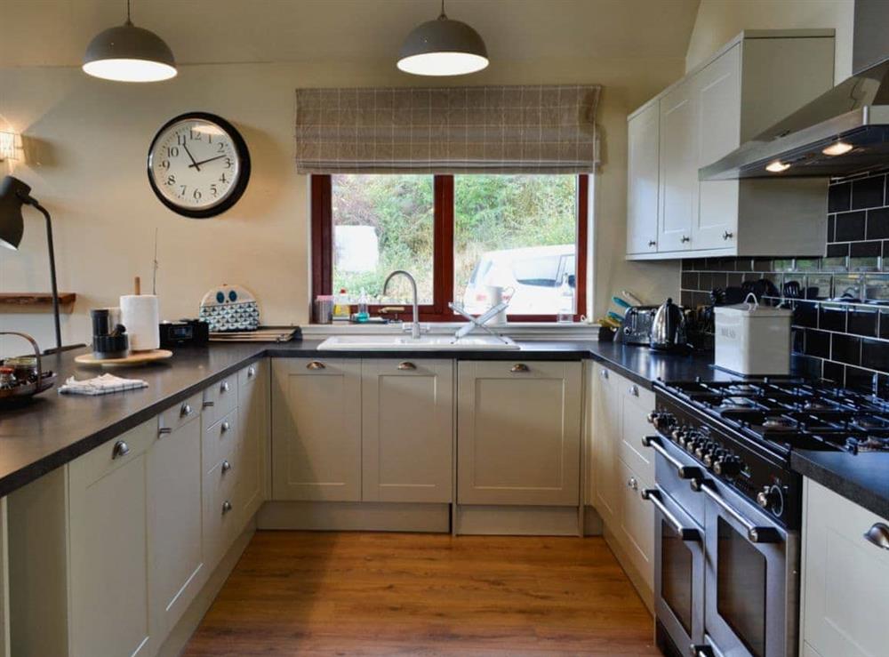 Kitchen area at Blossom Cottage in Invergowrie, near Dundee, Angus