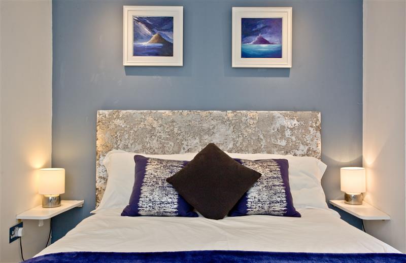 One of the bedrooms at Blue Bay, Cornwall