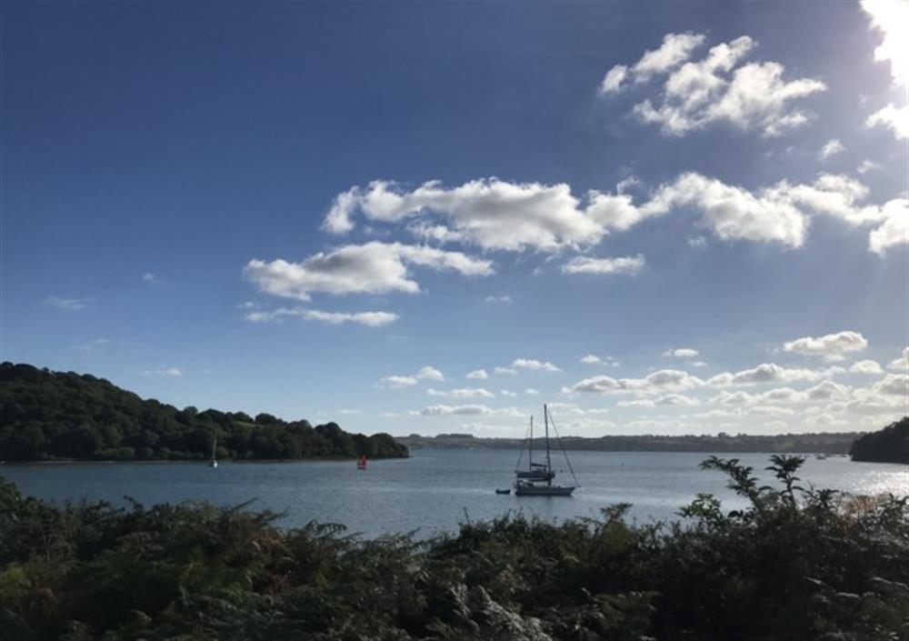 Walk down to beach at Trelissick Garden. What a view! at Blue Cottage in Feock